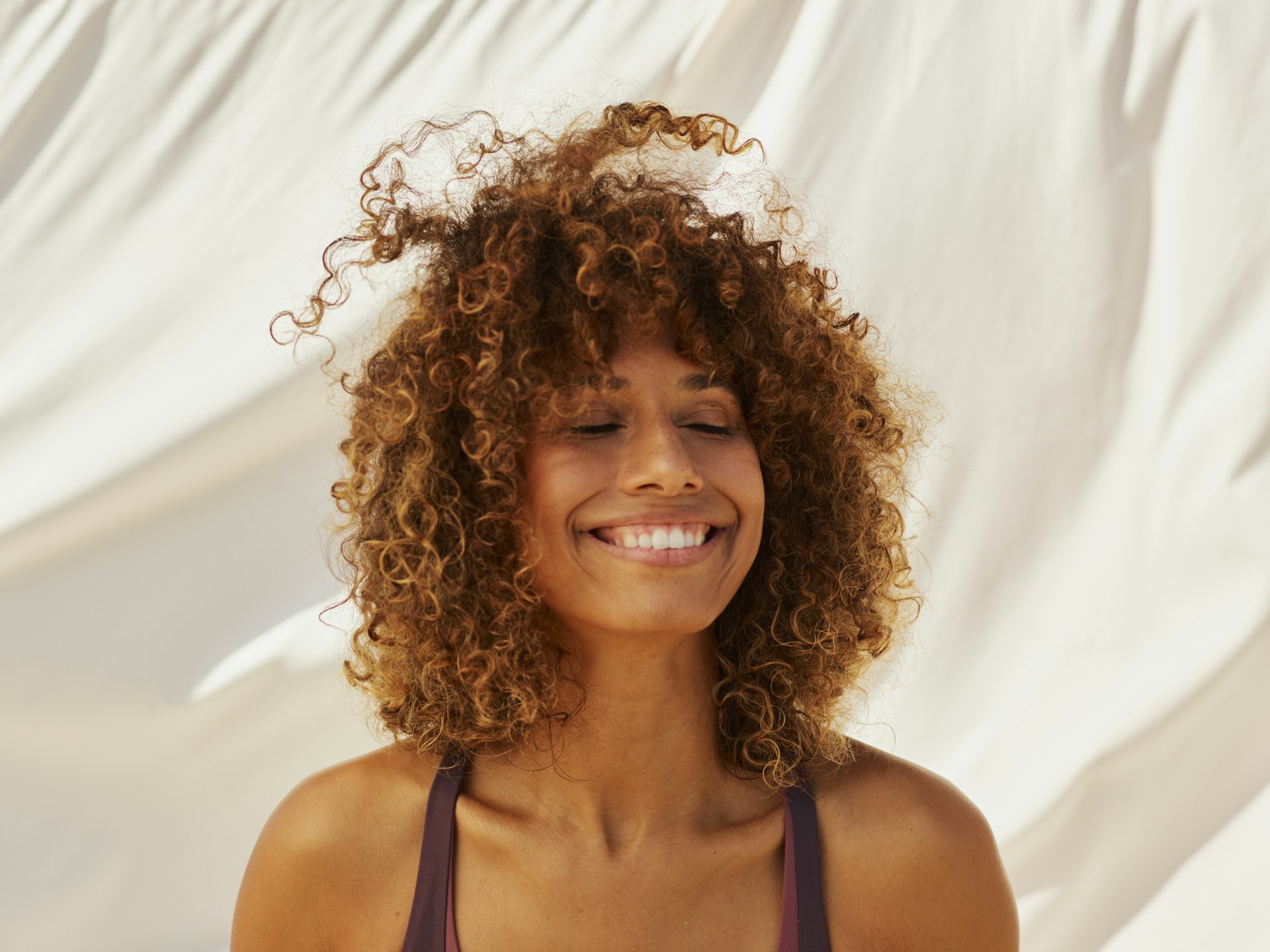 beautiful woman smiling